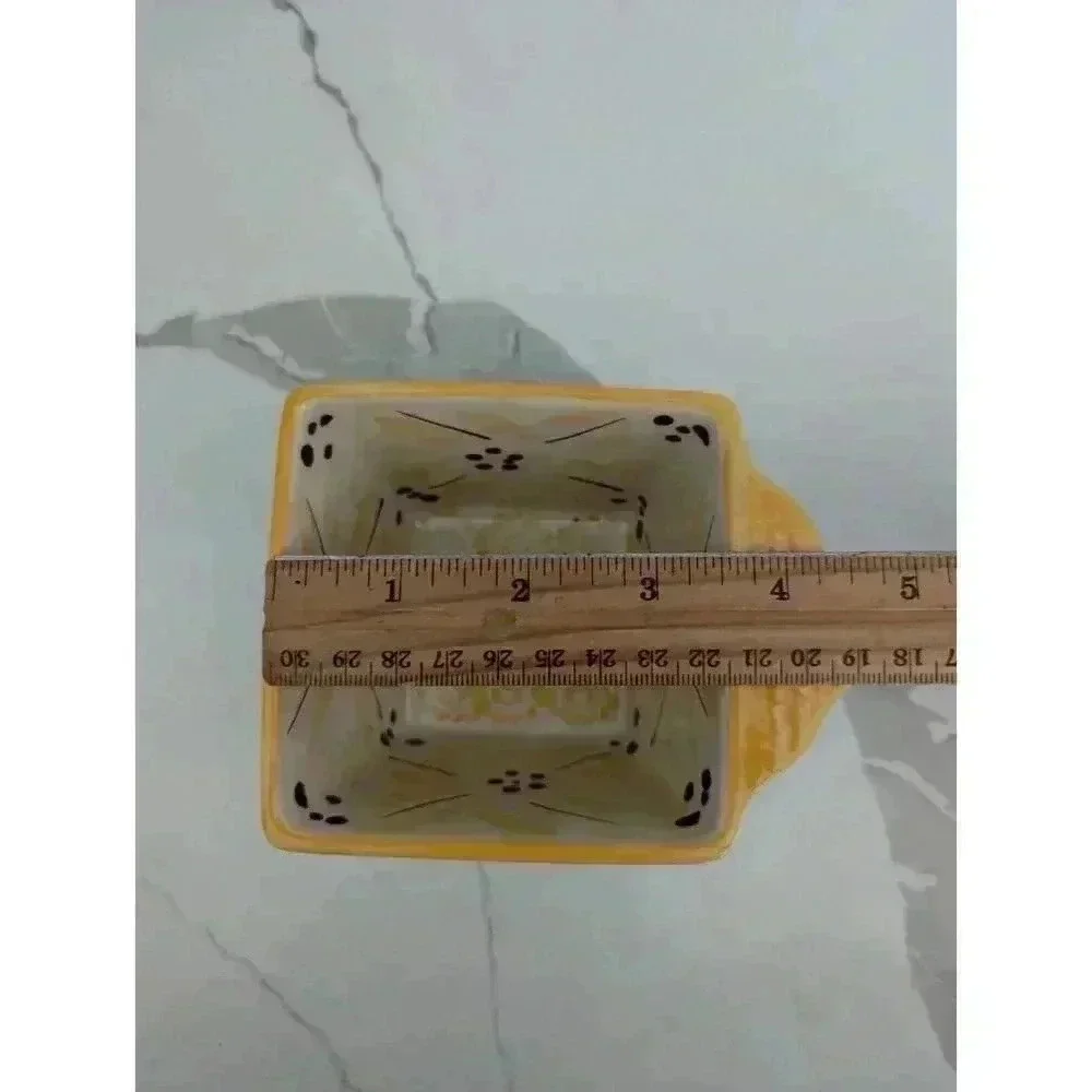 One Temp-tations by Tara Old World Yellow Square Ramekin Cup 10 oz with Lid